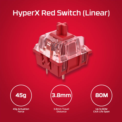 HyperX Alloy Origins PBT HX Red - Mechanical Gaming Keyboard HyperX Alloy Origins PBT HX Red - Mechanical Gaming Keyboard